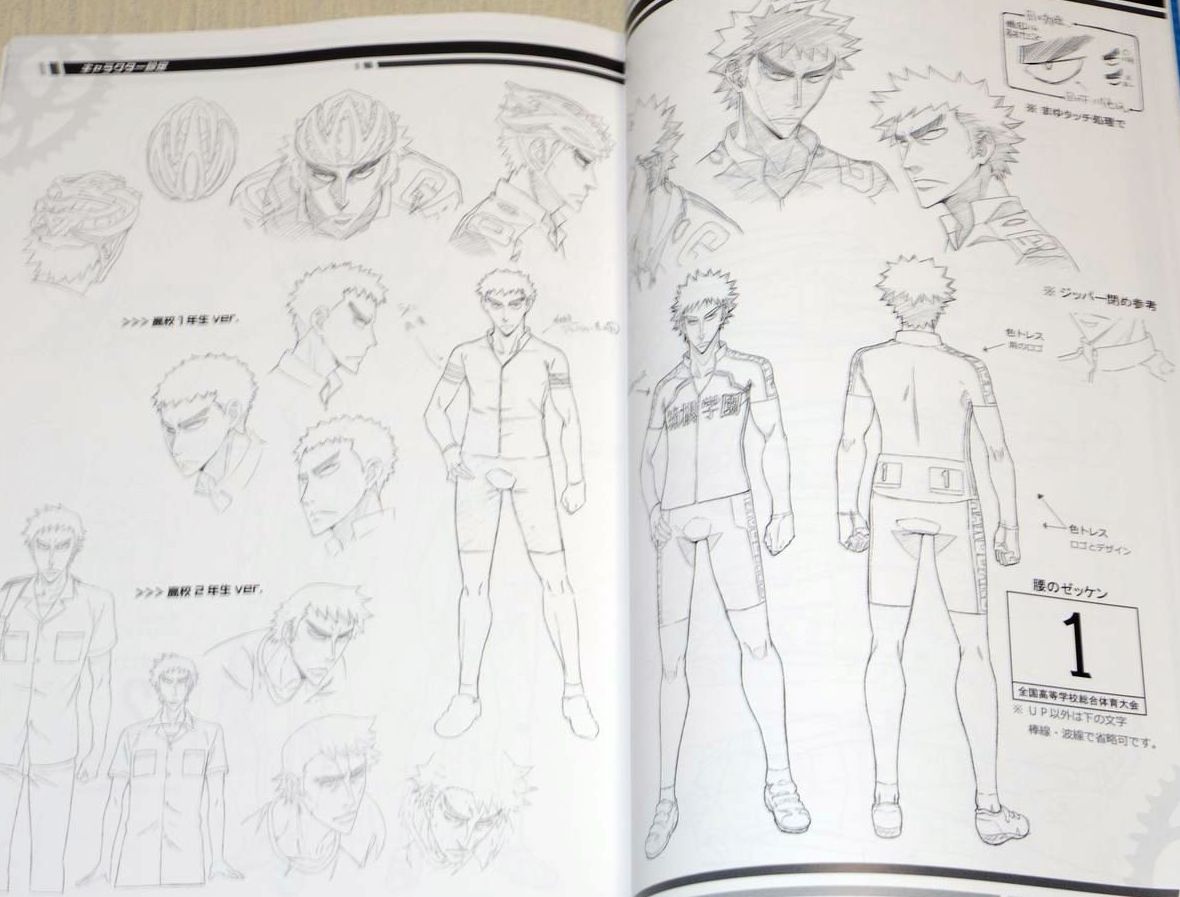 Yowamushi Pedal Animation Material Design Art Book 2 Sketch Ebay