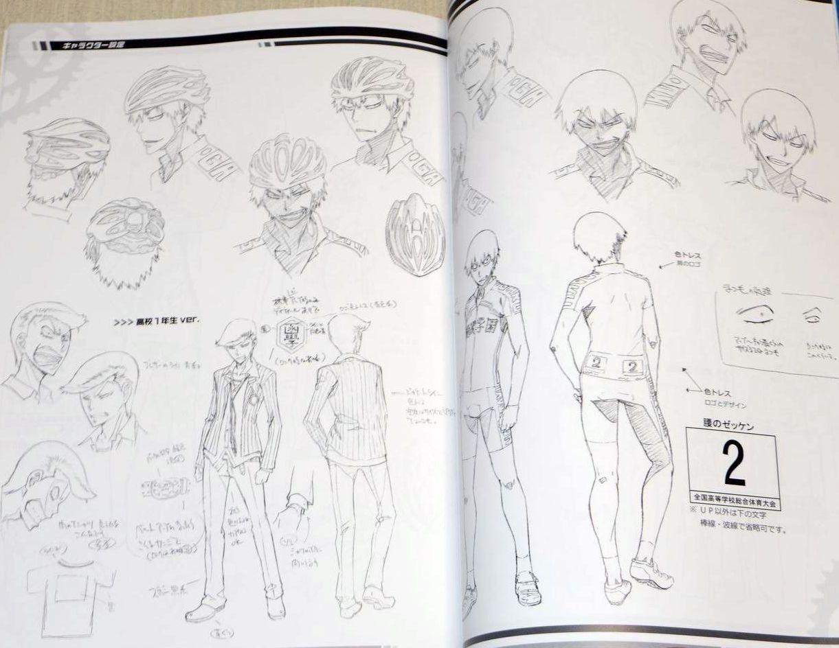 Yowamushi Pedal Animation Material Design Art Book 2 Sketch Ebay